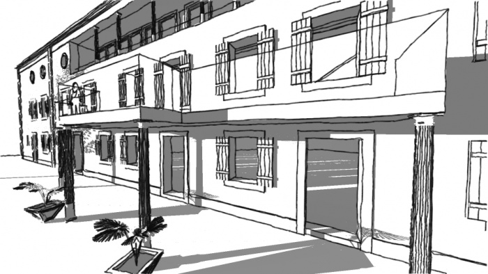 Rénovation bâtiment dans l'Aude : Esperaza elegant balkon