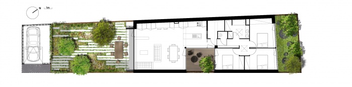 Intérieurs/extérieurs - Maison individuelle HQE et BBC à Hellemmes Lille : Plan général
