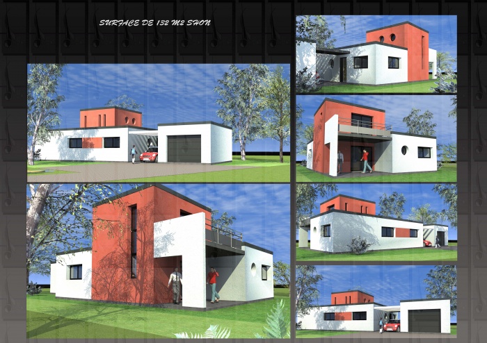 Maison individuelle : Planche de présentation