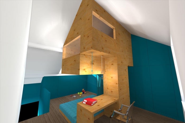 CABANE, aménagement d'une chambre d'enfant, d'un bureau et d'une chambre d'amis sous combles à Villeneuve d'Ascq : image_projet_mini_72816