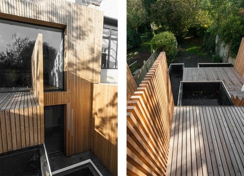 FENÊTRE SUR JARDIN, Réhabilitation et extension d'une maison de ville, aménagement d'une terrasse et des espaces extérieurs à Marcq en Baroeul : DIENTRE_fenetre_sur_jardin_terrasse03-494x356